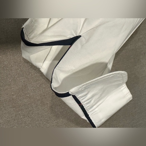 Lauren Ralph Lauren solid white button up Peplin blouse with RL Logo size 16 - Picture 5 of 10